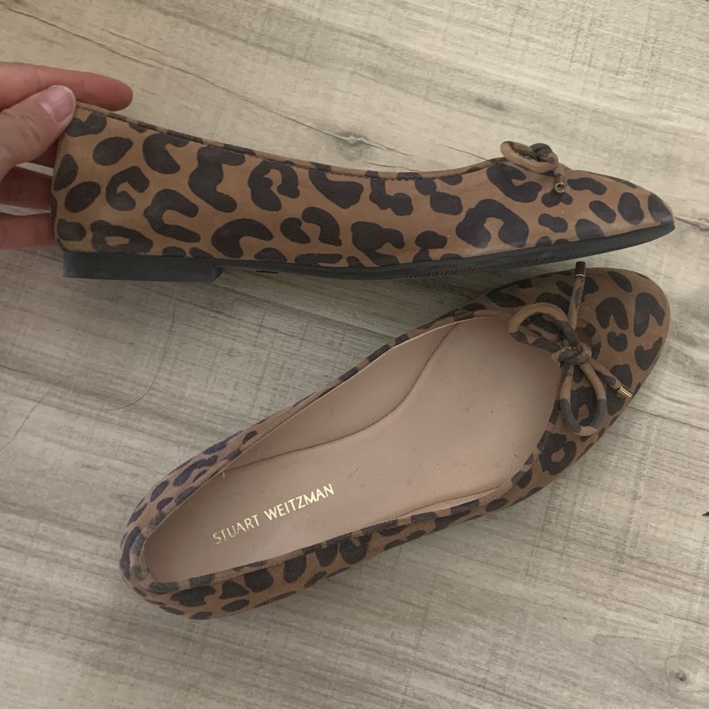 Stuart Weitzman Brown Leopard Flats